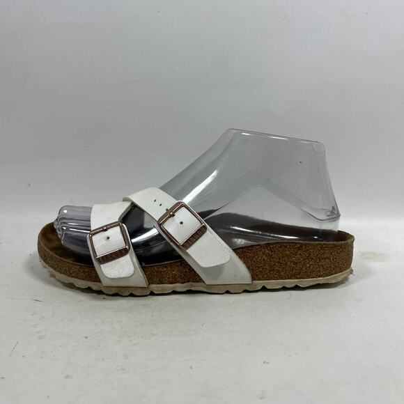 BIRKENSTOCK Sandals Womens 36 L5 Yao Balance Birko Flor Buckle Strap White - Picture 6 of 13
